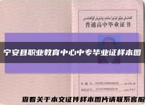 宁安县职业教育中心中专毕业证样本图缩略图