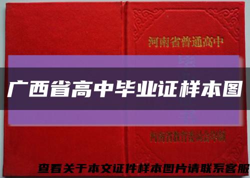 广西省高中毕业证样本图缩略图