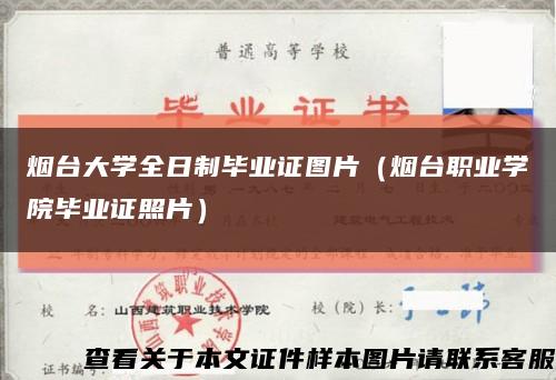 烟台大学全日制毕业证图片（烟台职业学院毕业证照片）缩略图