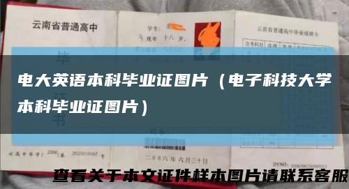 电大英语本科毕业证图片（电子科技大学本科毕业证图片）缩略图