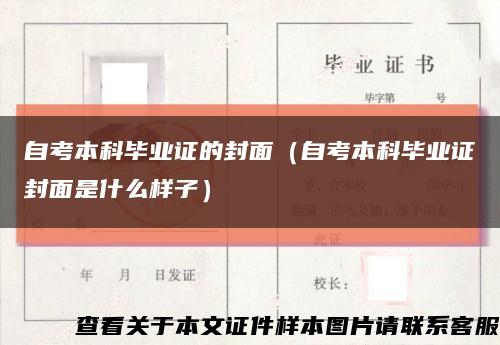 自考本科毕业证的封面（自考本科毕业证封面是什么样子）缩略图