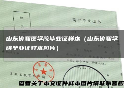 山东协和医学院毕业证样本（山东协和学院毕业证样本图片）缩略图