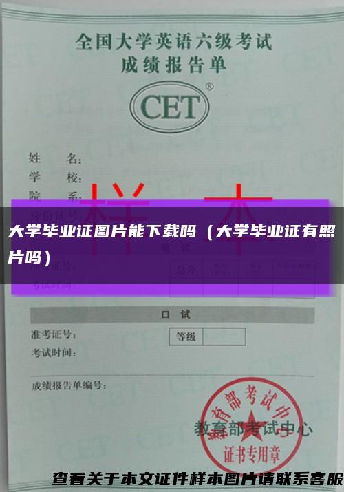 大学毕业证图片能下载吗（大学毕业证有照片吗）缩略图