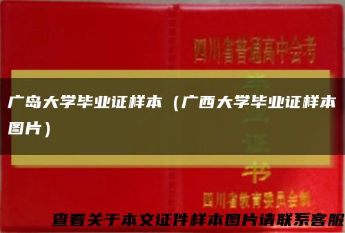 广岛大学毕业证样本（广西大学毕业证样本图片）缩略图