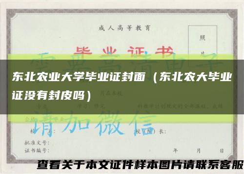 东北农业大学毕业证封面（东北农大毕业证没有封皮吗）缩略图