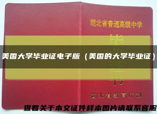 美国大学毕业证电子版（美国的大学毕业证）缩略图