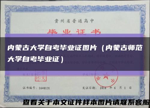 内蒙古大学自考毕业证图片（内蒙古师范大学自考毕业证）缩略图