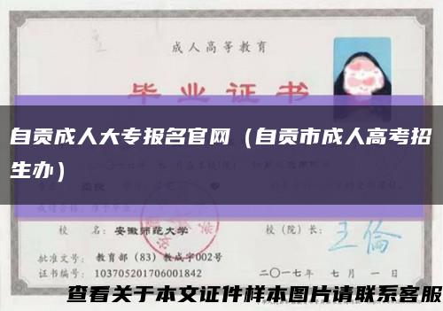 自贡成人大专报名官网（自贡市成人高考招生办）缩略图