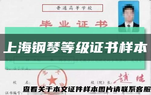 上海钢琴等级证书样本缩略图