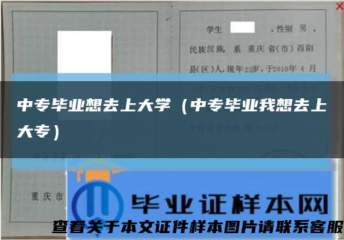 中专毕业想去上大学（中专毕业我想去上大专）缩略图