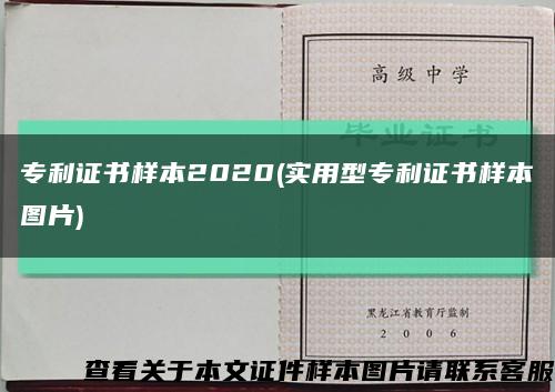 专利证书样本2020(实用型专利证书样本图片)缩略图