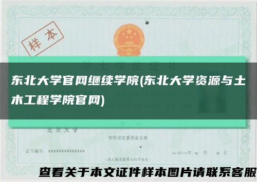 东北大学官网继续学院(东北大学资源与土木工程学院官网)缩略图