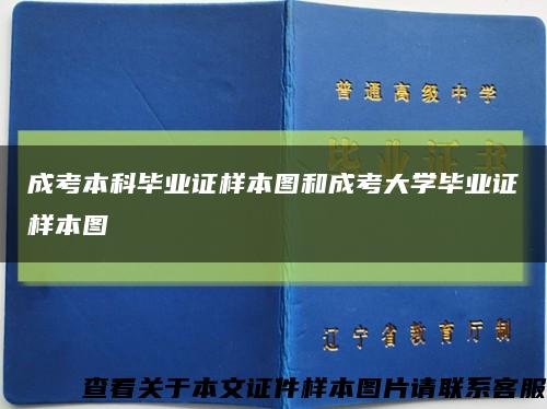 成考本科毕业证样本图和成考大学毕业证样本图缩略图