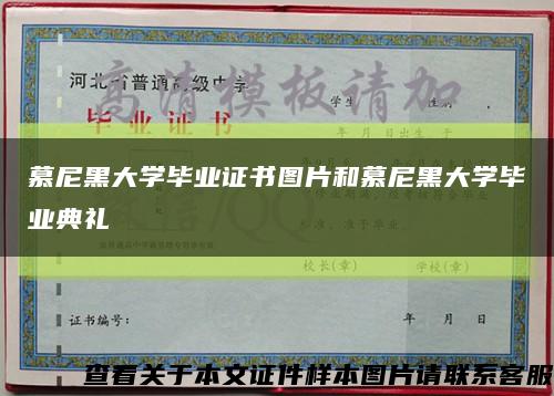 慕尼黑大学毕业证书图片和慕尼黑大学毕业典礼缩略图