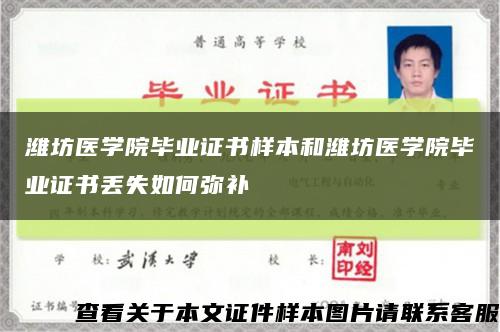 潍坊医学院毕业证书样本和潍坊医学院毕业证书丢失如何弥补缩略图