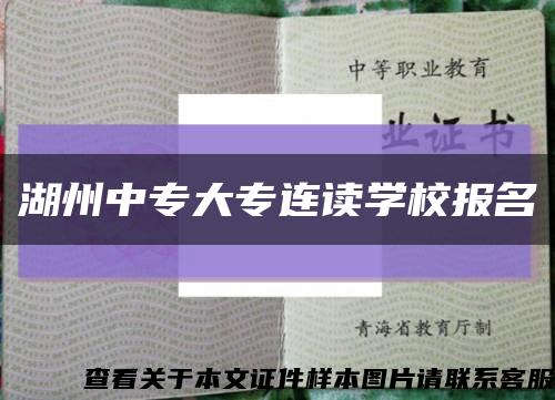 湖州中专大专连读学校报名缩略图