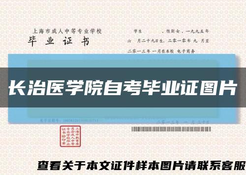 长治医学院自考毕业证图片缩略图