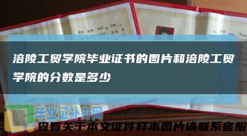 涪陵工贸学院毕业证书的图片和涪陵工贸学院的分数是多少缩略图