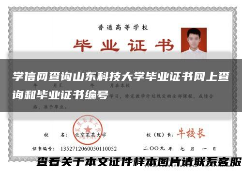 学信网查询山东科技大学毕业证书网上查询和毕业证书编号缩略图