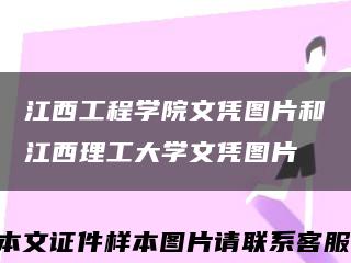 江西工程学院文凭图片和江西理工大学文凭图片缩略图