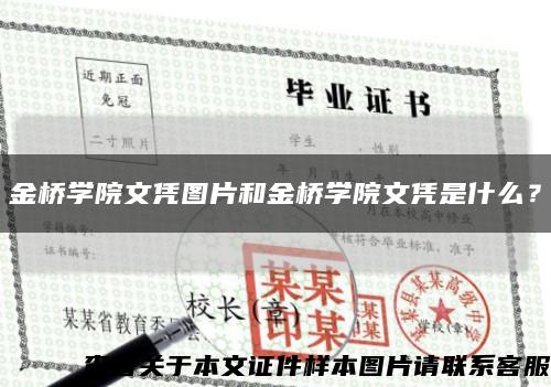 金桥学院文凭图片和金桥学院文凭是什么？缩略图