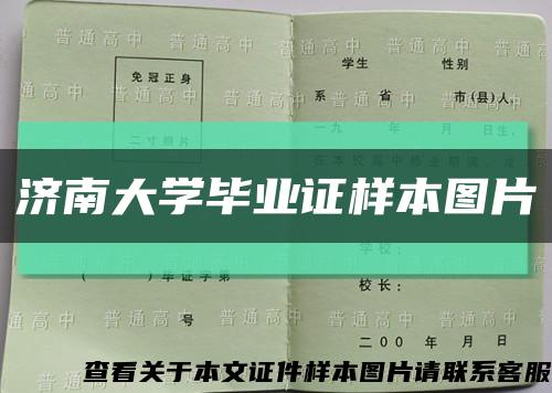 济南大学毕业证样本图片缩略图