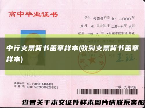 中行支票背书盖章样本(收到支票背书盖章样本)缩略图