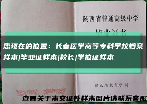 您现在的位置：长春医学高等专科学校档案样本|毕业证样本|校长|学位证样本缩略图