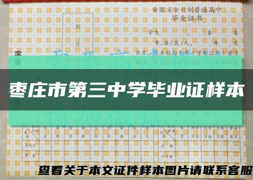 枣庄市第三中学毕业证样本缩略图