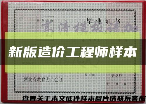 新版造价工程师样本缩略图