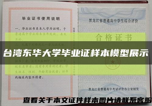 台湾东华大学毕业证样本模型展示缩略图