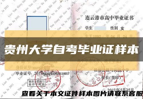 贵州大学自考毕业证样本缩略图