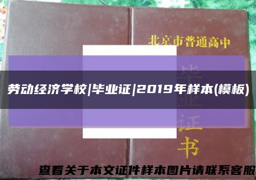 劳动经济学校|毕业证|2019年样本(模板)缩略图