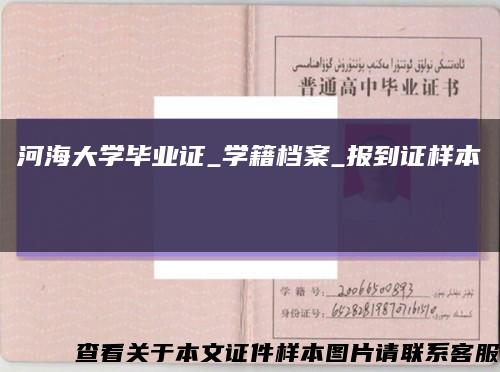 河海大学毕业证_学籍档案_报到证样本缩略图