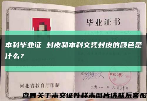 本科毕业证 封皮和本科文凭封皮的颜色是什么？缩略图