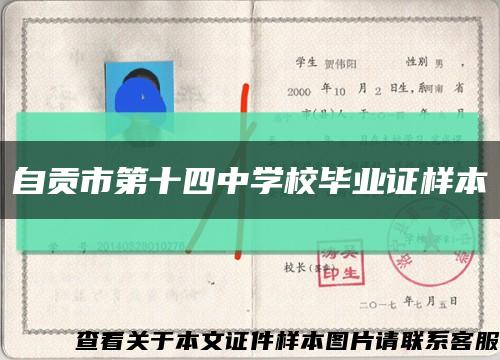 自贡市第十四中学校毕业证样本缩略图