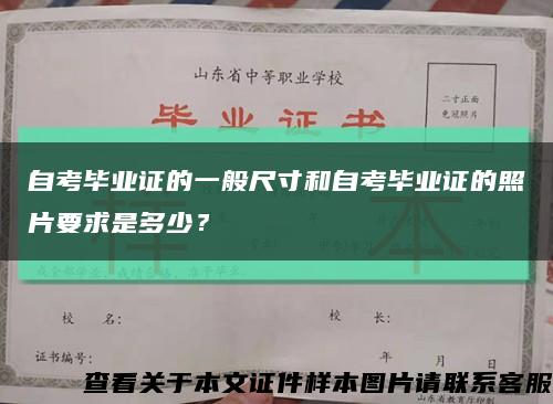 自考毕业证的一般尺寸和自考毕业证的照片要求是多少？缩略图