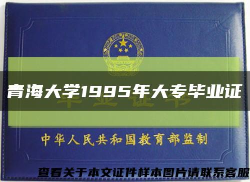 青海大学1995年大专毕业证缩略图