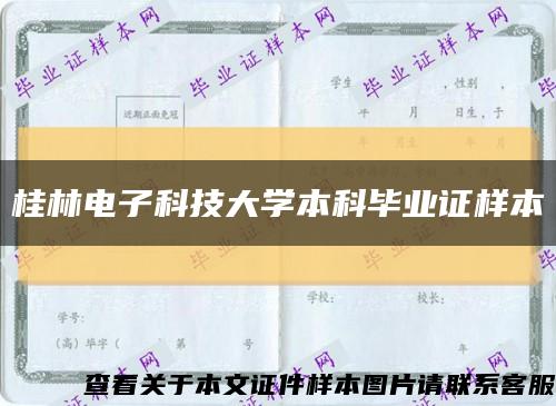 桂林电子科技大学本科毕业证样本缩略图