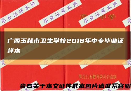 广西玉林市卫生学校2018年中专毕业证样本缩略图