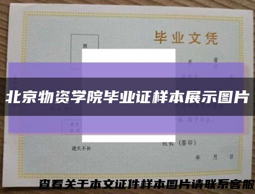 北京物资学院毕业证样本展示图片缩略图