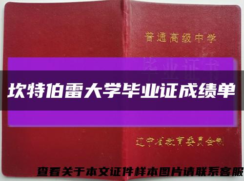 坎特伯雷大学毕业证成绩单缩略图