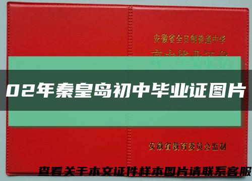 02年秦皇岛初中毕业证图片缩略图