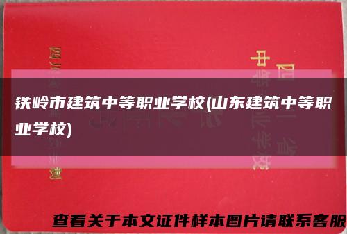 铁岭市建筑中等职业学校(山东建筑中等职业学校)缩略图