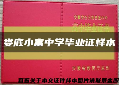 娄底小富中学毕业证样本缩略图