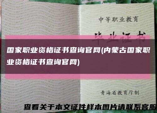 国家职业资格证书查询官网(内蒙古国家职业资格证书查询官网)缩略图