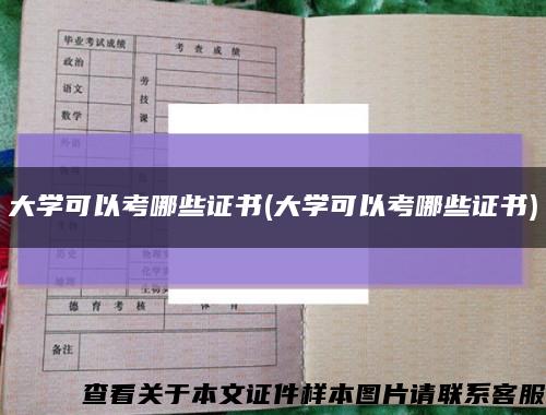 大学可以考哪些证书(大学可以考哪些证书)缩略图