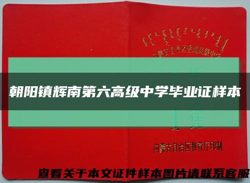 朝阳镇辉南第六高级中学毕业证样本缩略图