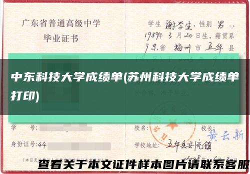 中东科技大学成绩单(苏州科技大学成绩单打印)缩略图