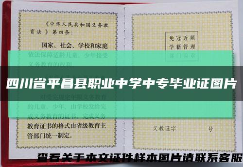 四川省平昌县职业中学中专毕业证图片缩略图